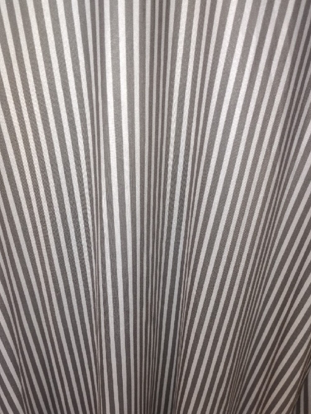 Source Unknown Vertical Stripe V-Neck Maxi Dress in White and Gray - Picture 3 of 5